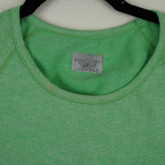 Athleta Green Ruched Performance Top Size S - Picture 10 of 10
